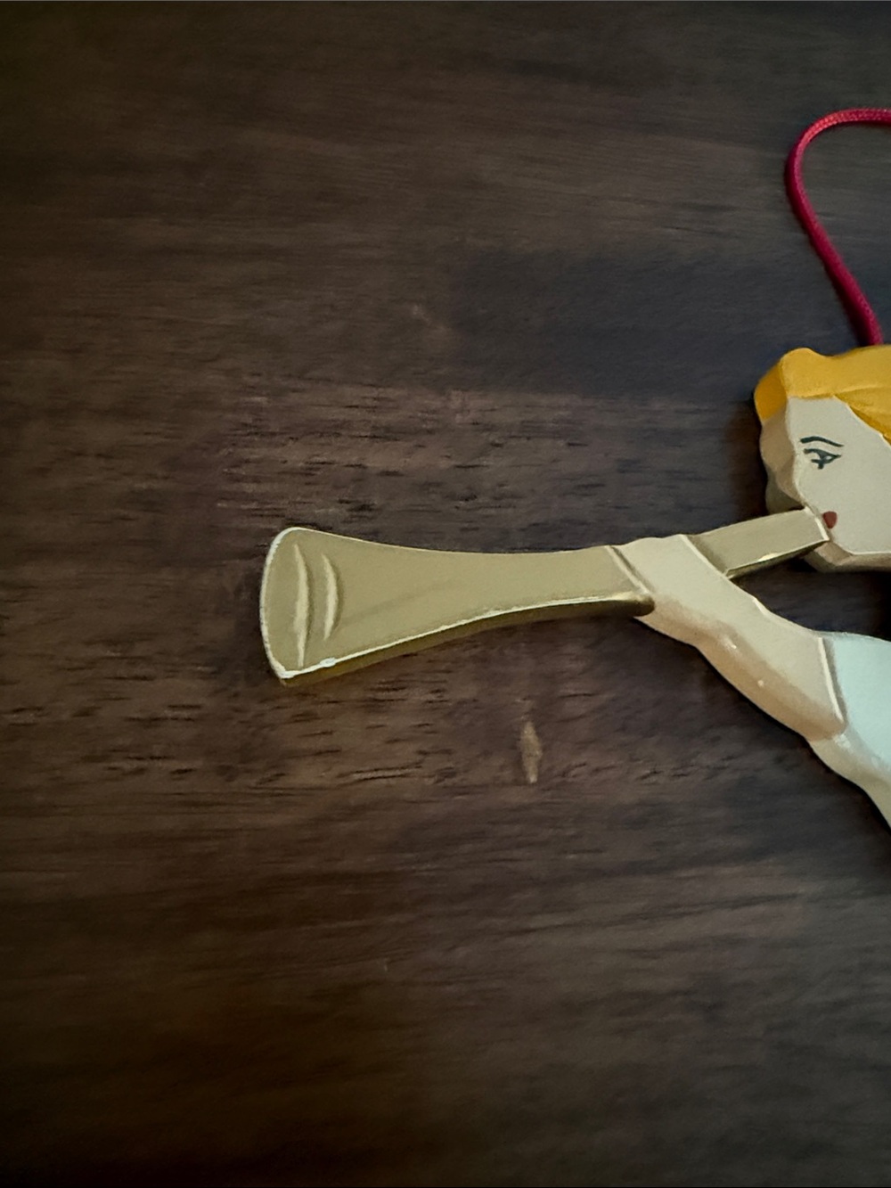 Wooden angel hanging ornament - Picture 2 of 9